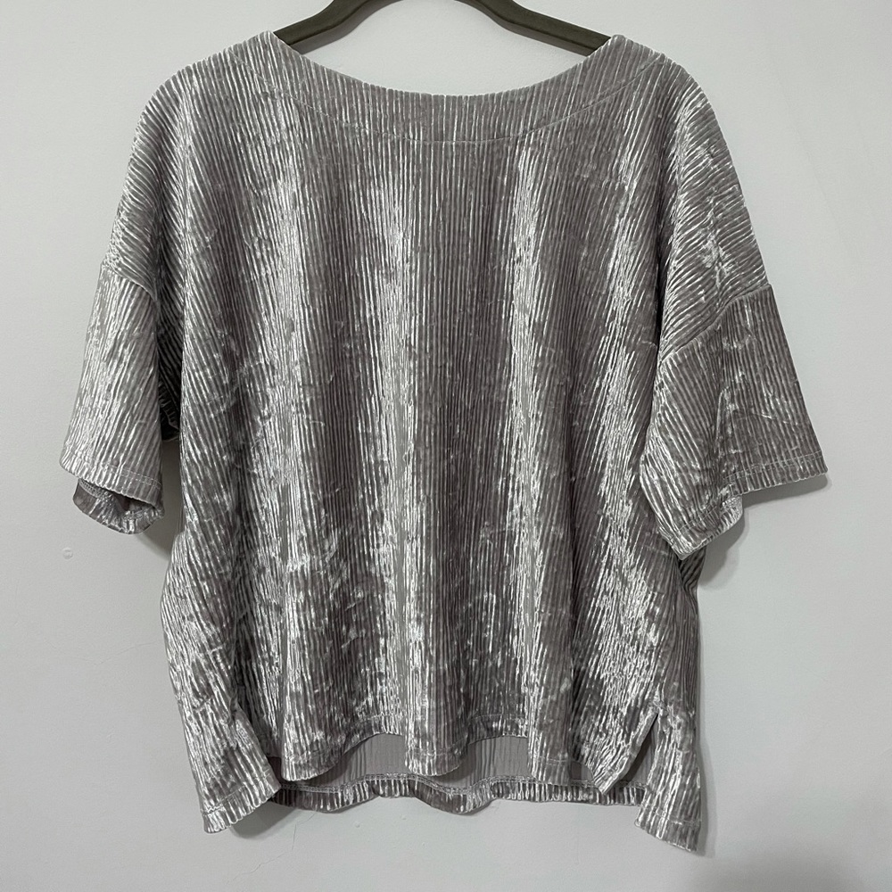 Banana republic Silver velvet top